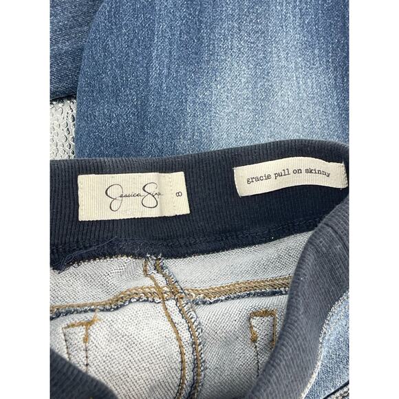 Jessica Simpson Girls Blue Denim Gracie Pull-On Skinny Jeans Youth Size 8 - Picture 7 of 7